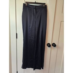Rachel Zoe Dress Pants Sz 4 Black Satin